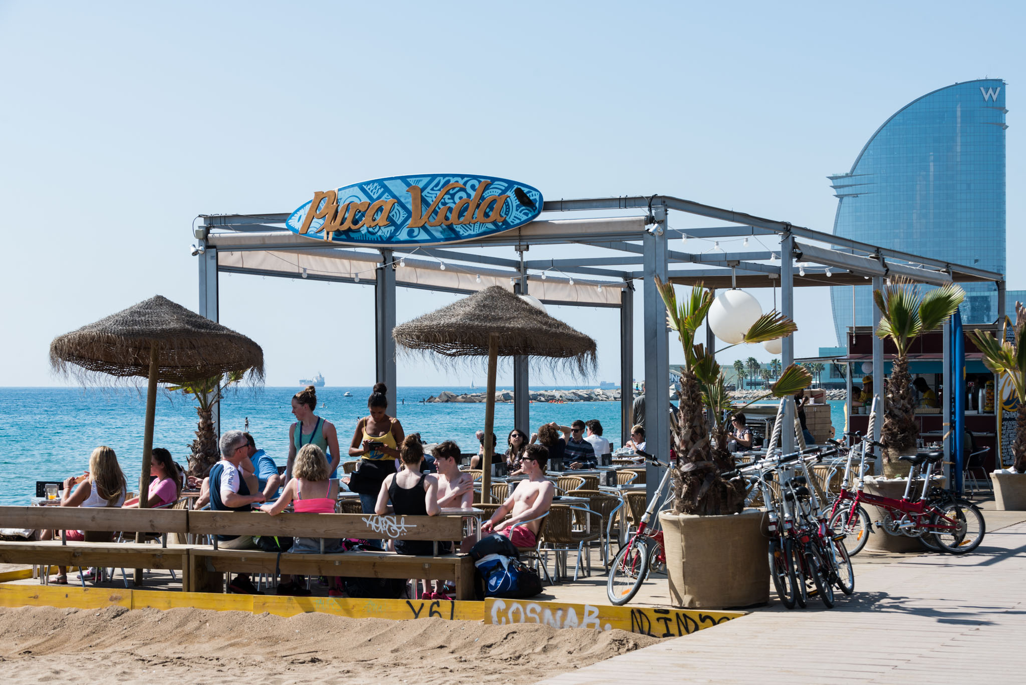 Paella and seafood in La Barceloneta