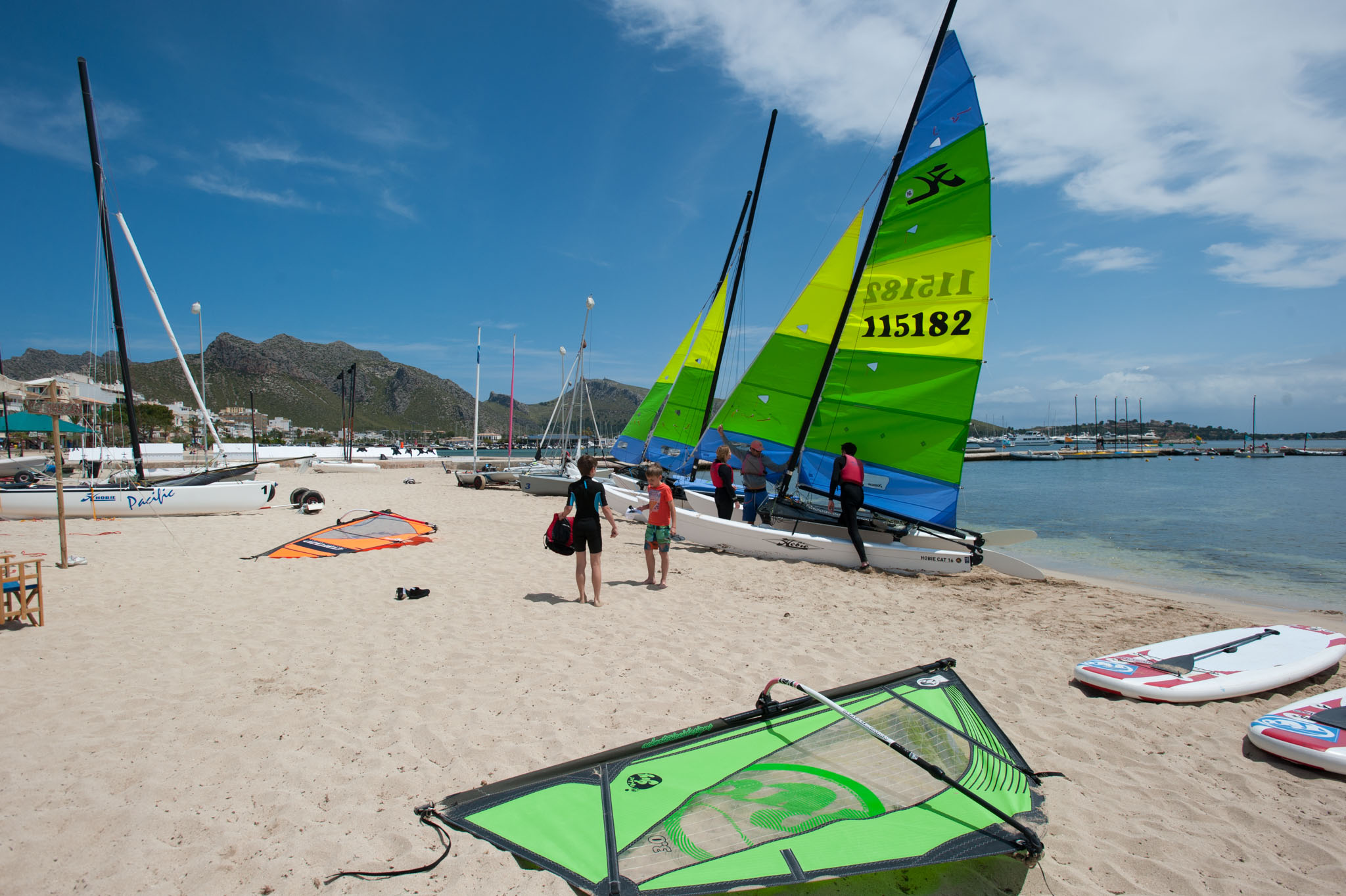 Water sports on the beach