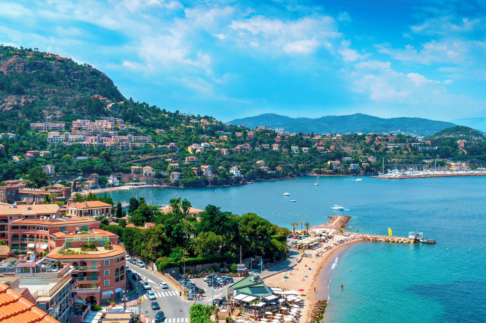 A view of the bay at Theoule-sur-Mer