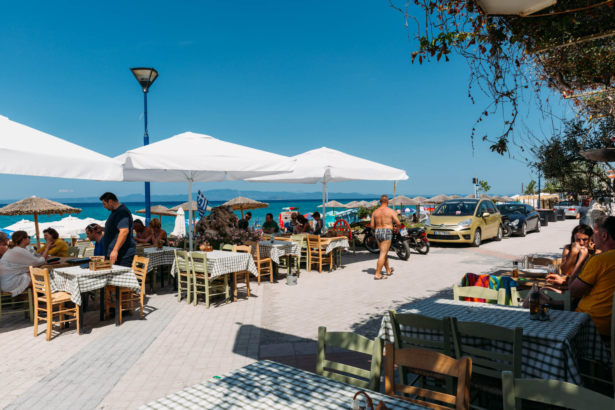 Polichrono's beachfront eateries